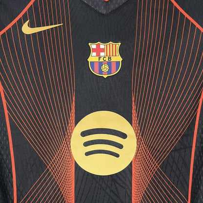 Camiseta Barcelona Negra y Naranja Especial