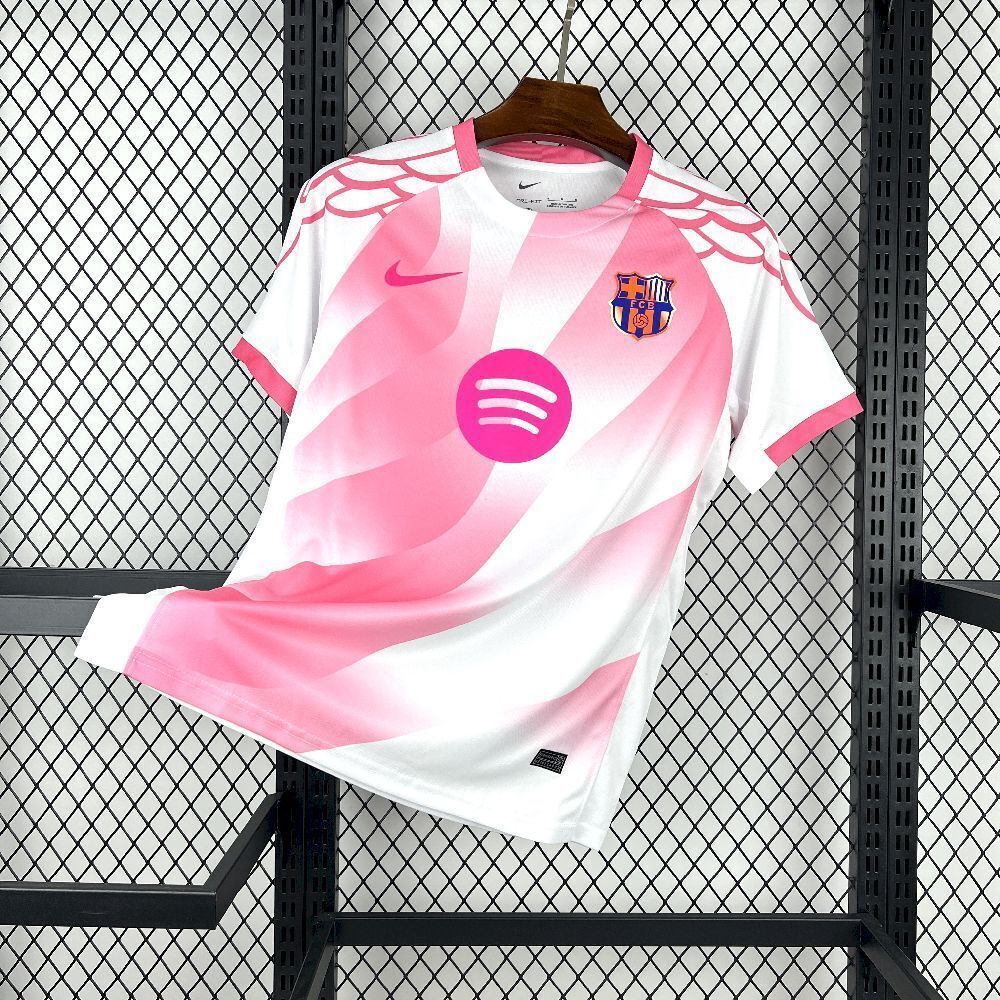 Camiseta Barcelona Rosa y Blanca Especial
